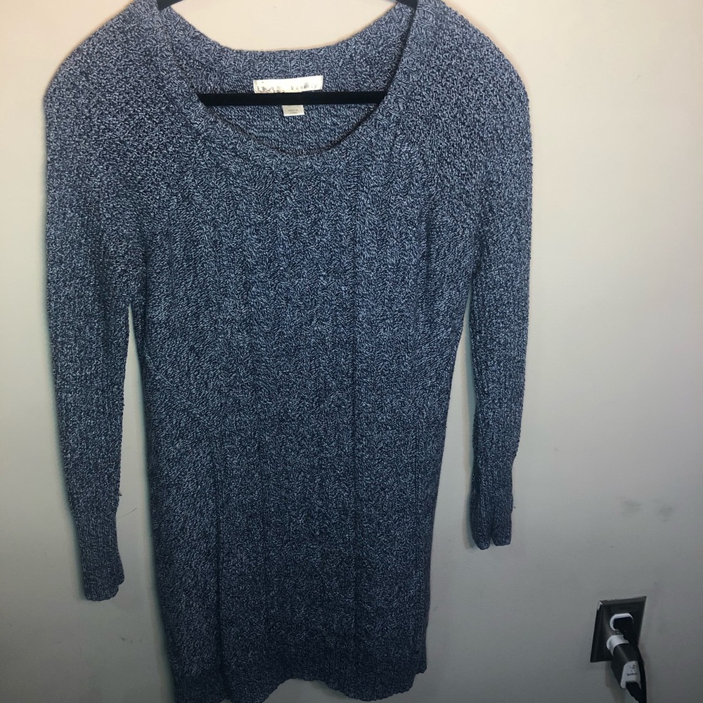 Knitted Long-Sleeve T-Shirt Dress